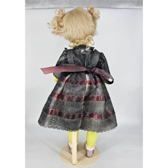 Haunted Doll Girl OOAK Artist Hand Painted Scary Spooky Halloween Porcelain 20" - Picture 7 of 11